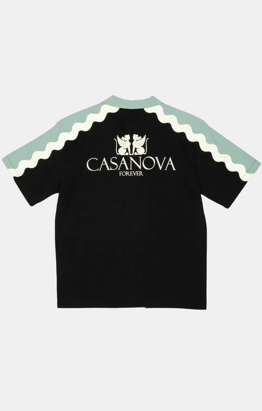 CASANOVA WOVEN SHIRT - BLACK