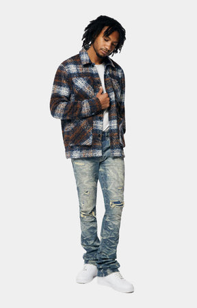 PLAID FLANNEL OVERSHIRT