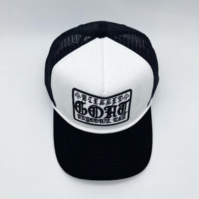 GOAT TRUCKER - WHITE/BLACK (SUEDE)