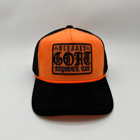 GOAT TRUCKER - ORANGE/BLACK (SUEDE)