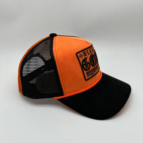 GOAT TRUCKER - ORANGE/BLACK (SUEDE)