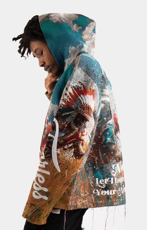 NEXT MOVE TAPESTRY ENGINEERED JACQUARD HOODIE