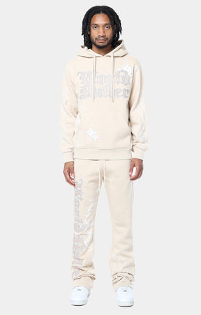 RHINESTONE DYSTOPIA FLEECE PANTS