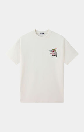 RAW PUZZLE-CREAM HEAVY COTTON TEE