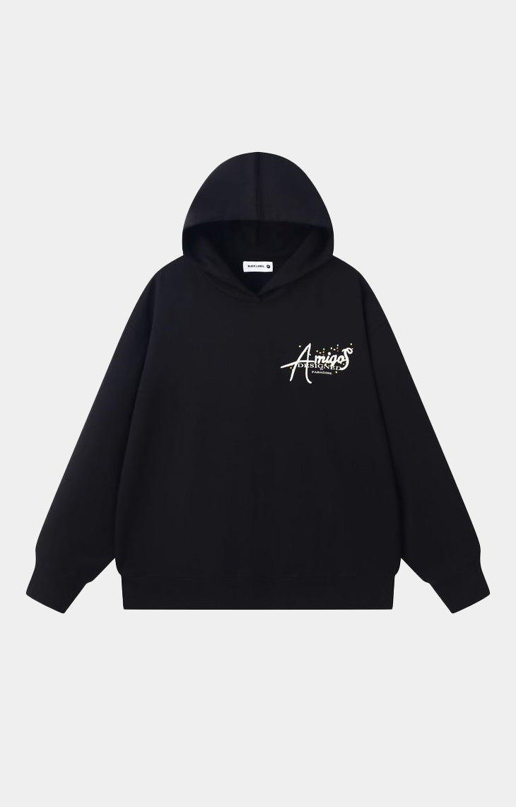 RAW AMIGOS-BLACK HOODIE