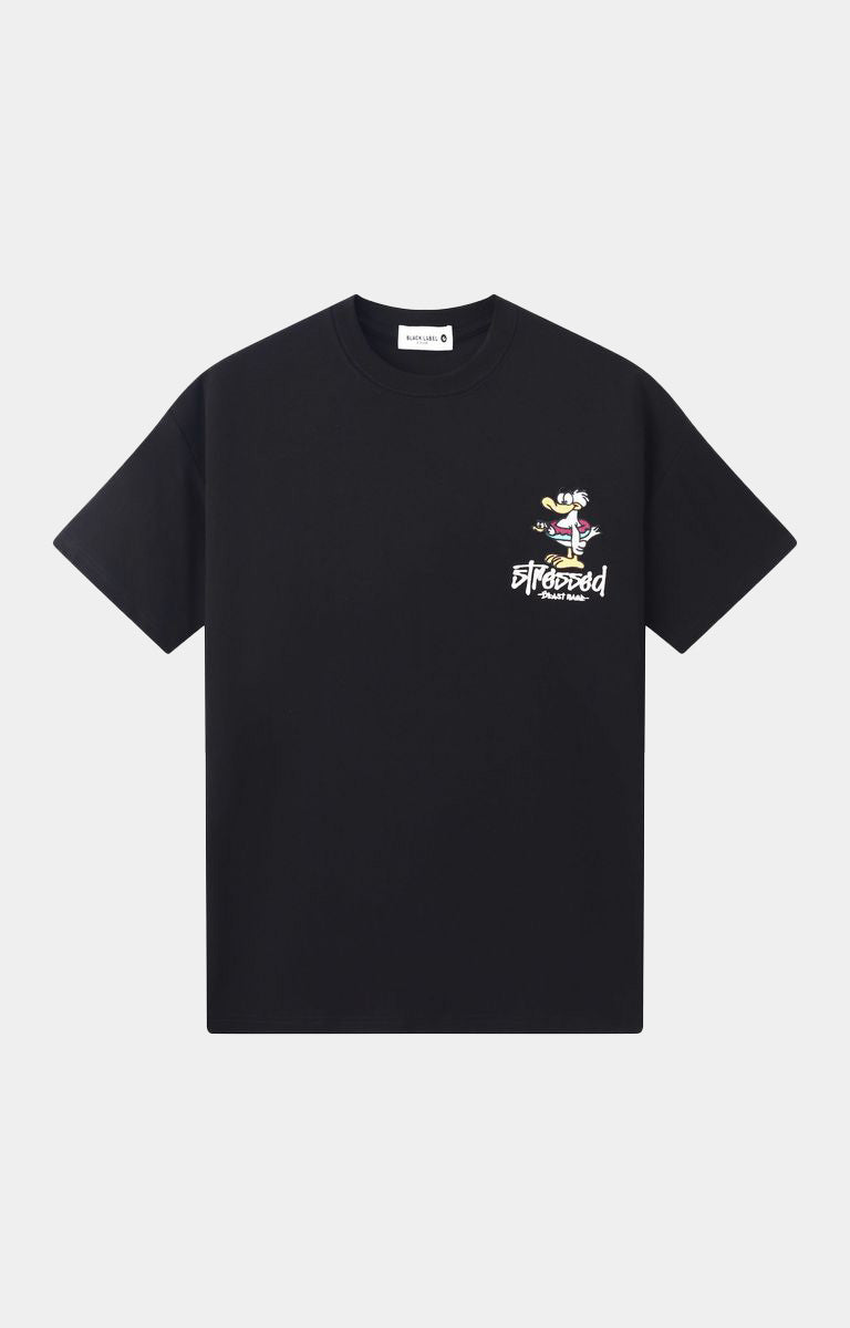 RAW STRESSED-BLACK TEE