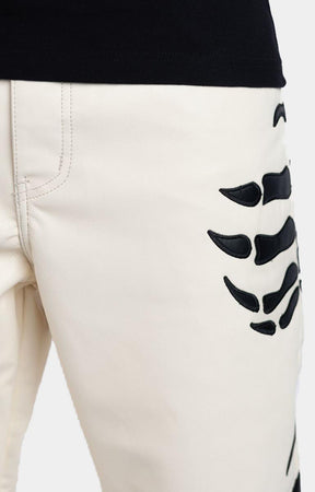 CREAM HELL DRAGGER LEATHER PANT