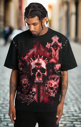 BLOOD RED SKULL TEE