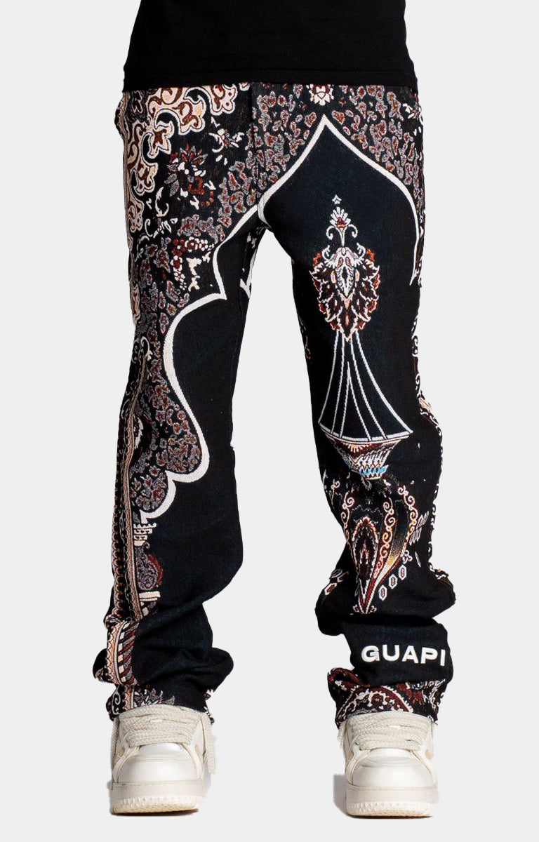 OBSIDIAN BLACK PERSIAN TAPESTRY PANTS