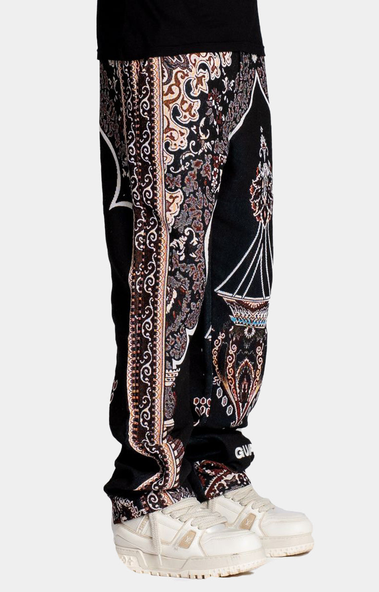 OBSIDIAN BLACK PERSIAN TAPESTRY PANTS