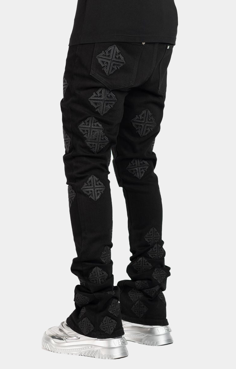 ALL BLACK ICON STACKED DENIM