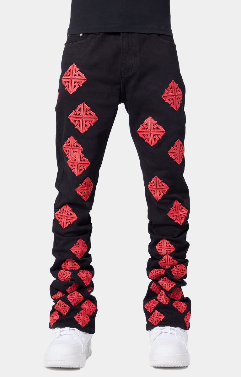 CRIMSON ICON STACKED DENIM