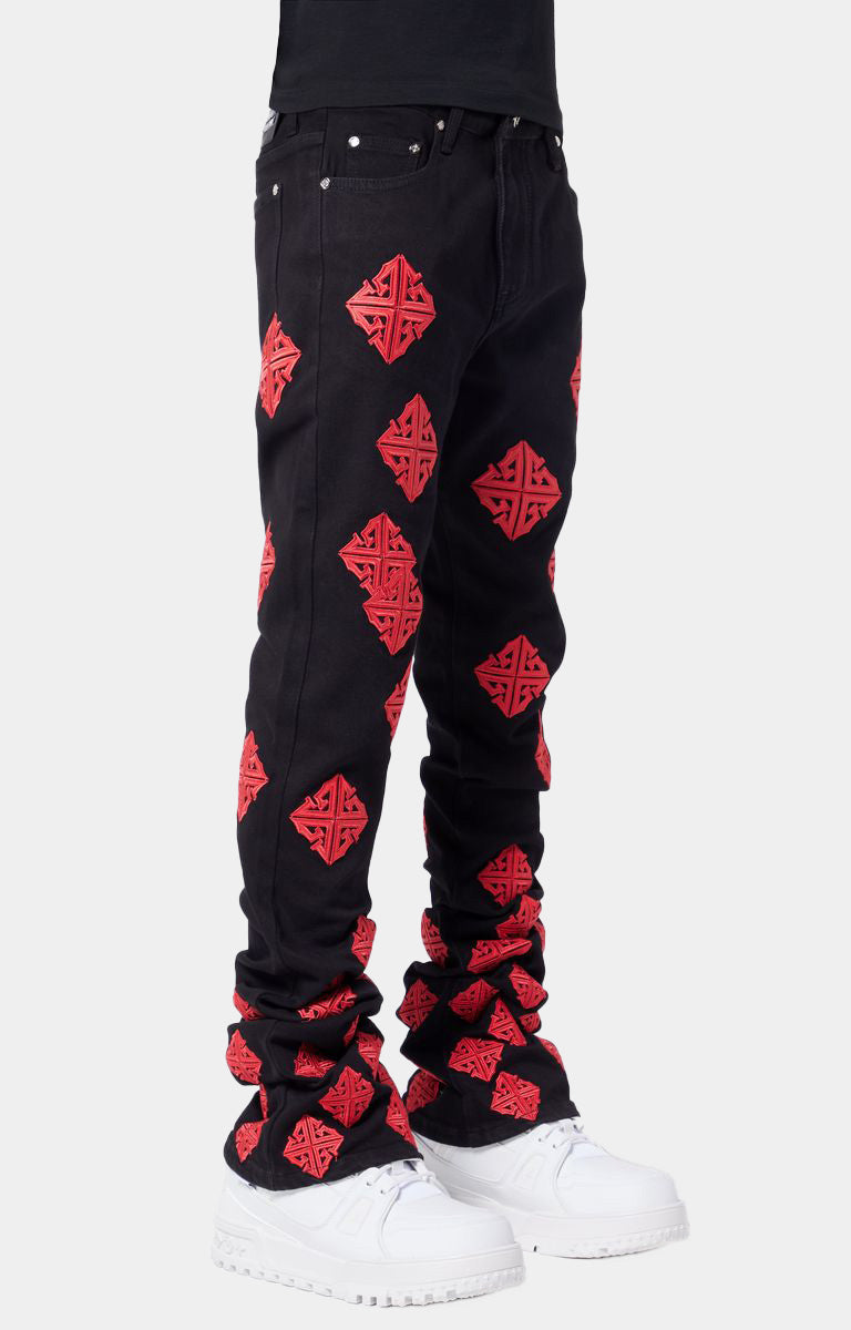 CRIMSON ICON STACKED DENIM