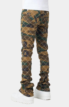 CAMO EMBELLISHED DENIM PANT