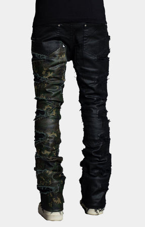 CAMO BLACK SPLIT DENIM V3