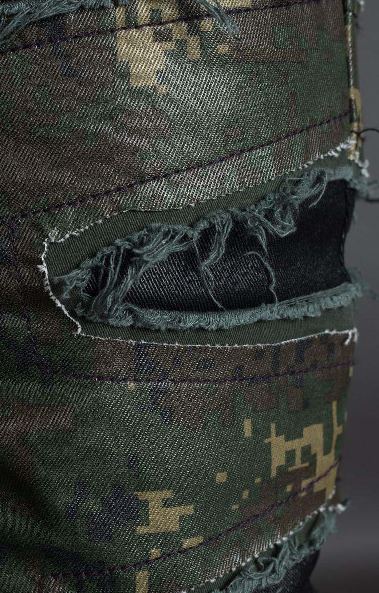 CAMO BLACK SPLIT DENIM V3