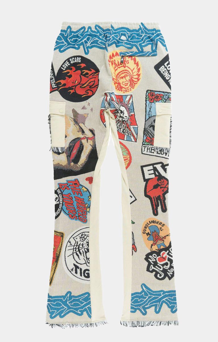 BRAVE HEART TAPESTRY STACKED PANTS