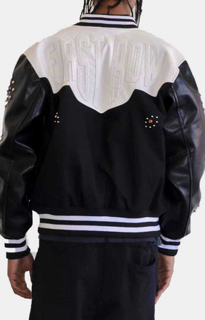 MIDNIGHT RODEO LEATHER VARSITY JACKET