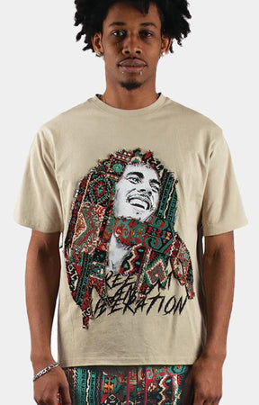 BOB MARLEY TAPESTRY ACCENT SHIRT