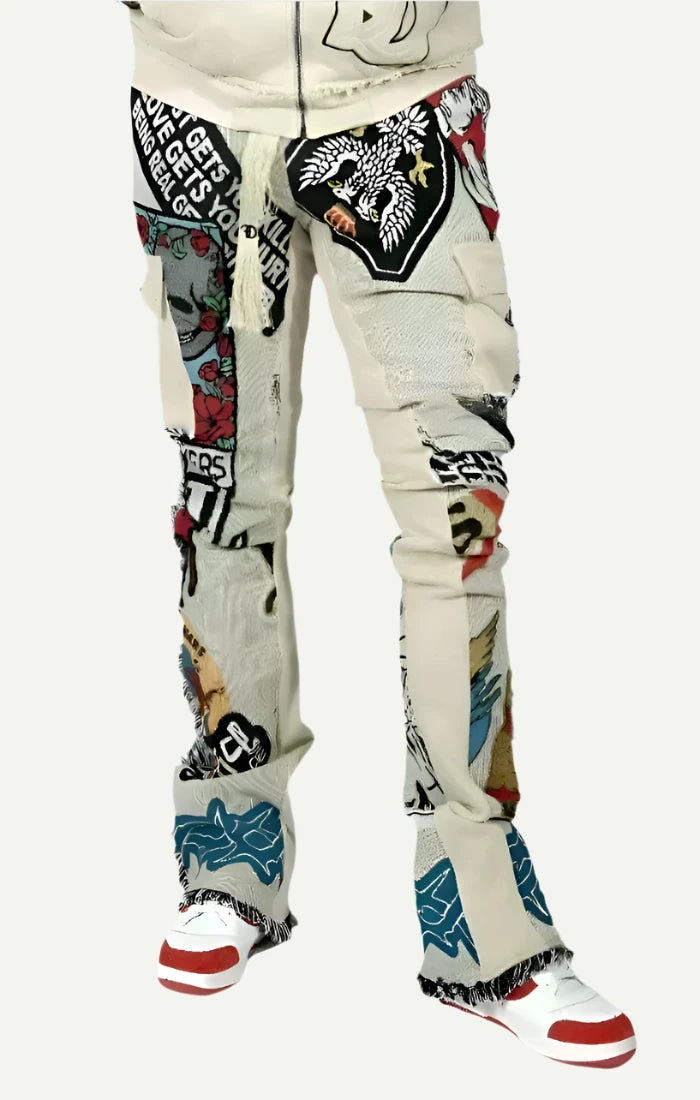 BRAVE HEART TAPESTRY STACKED PANTS